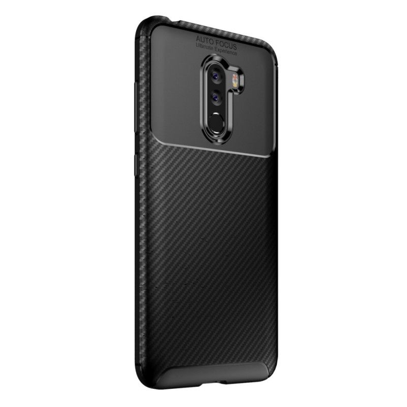 Hülle Xiaomi Pocophone F1 Schwarz Flexible Kohlefaser