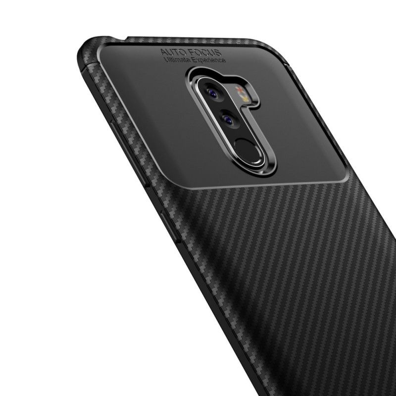 Hülle Xiaomi Pocophone F1 Schwarz Flexible Kohlefaser