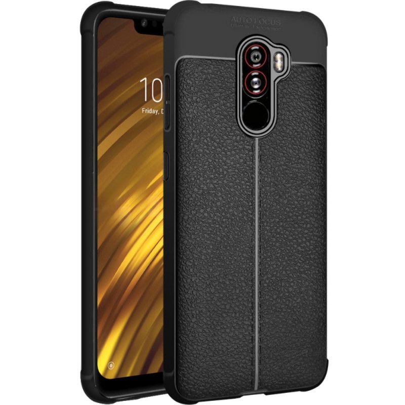 Hülle Xiaomi Pocophone F1 Schwarz Imak-Lederimitatnähte