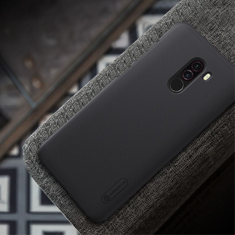 Hülle Xiaomi Pocophone F1 Schwarz Starrer Gefrosteter Nillkin