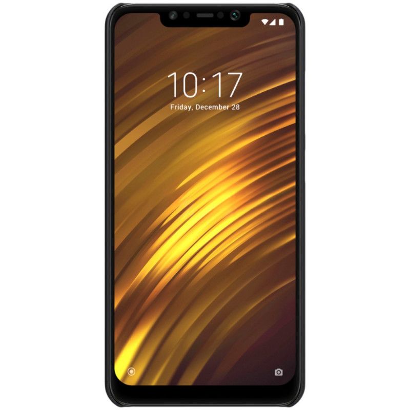 Hülle Xiaomi Pocophone F1 Schwarz Starrer Gefrosteter Nillkin