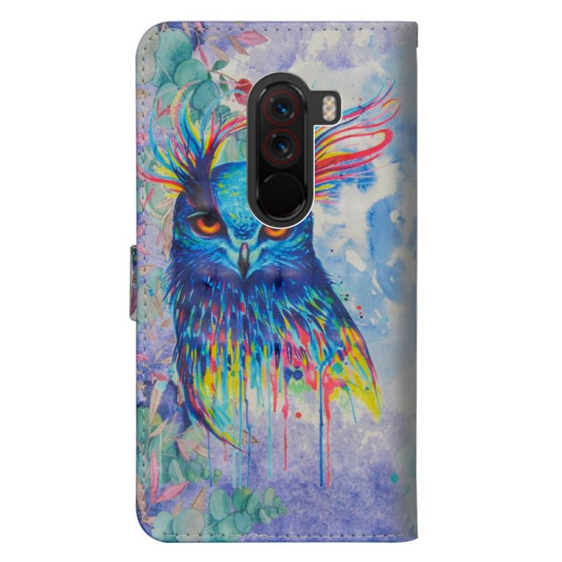 Lederhüllen Xiaomi Pocophone F1 Aquarellvogel