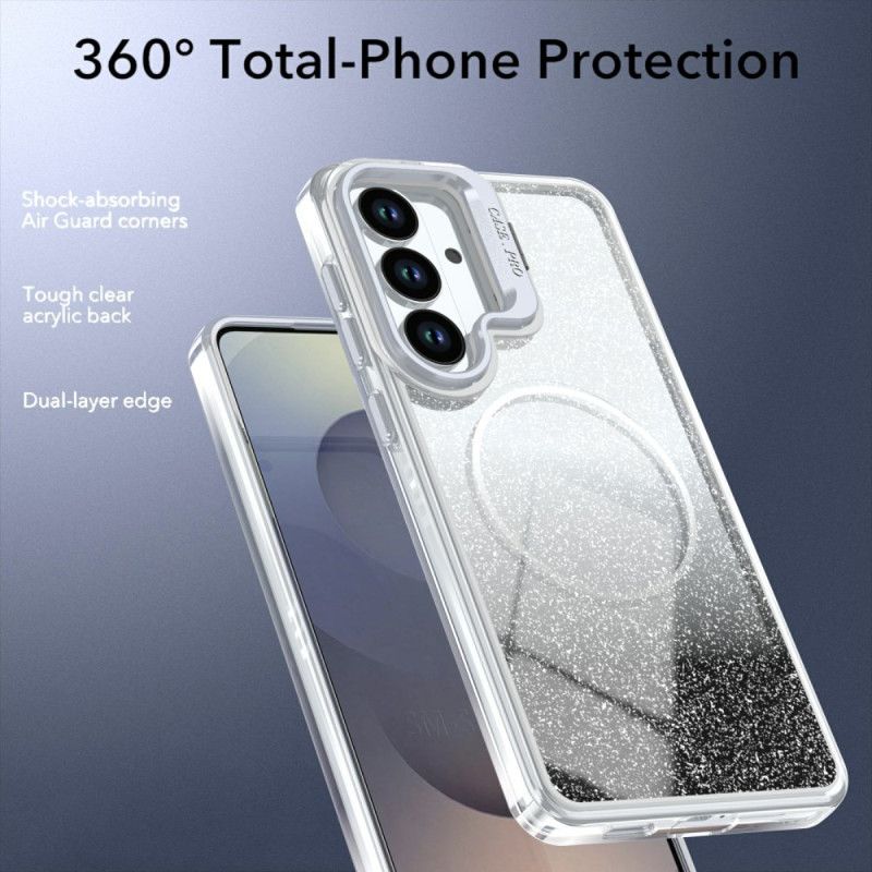 Hülle Samsung Galaxy S26 Handyhülle Magnetisch Mit Farbverlauf Und Glitzer Sowie Faltbarem Ständer