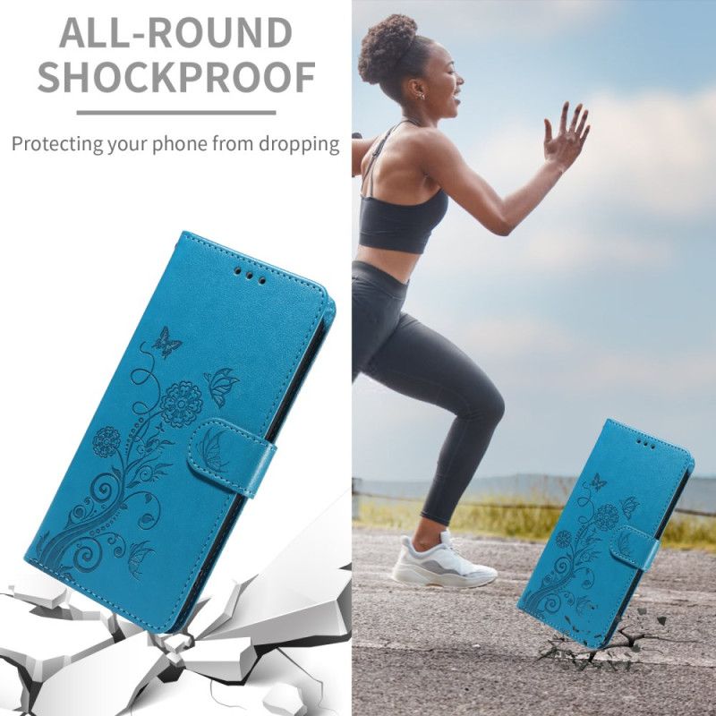 Lederhüllen Für Samsung Galaxy S26 Blumenschmetterlinge