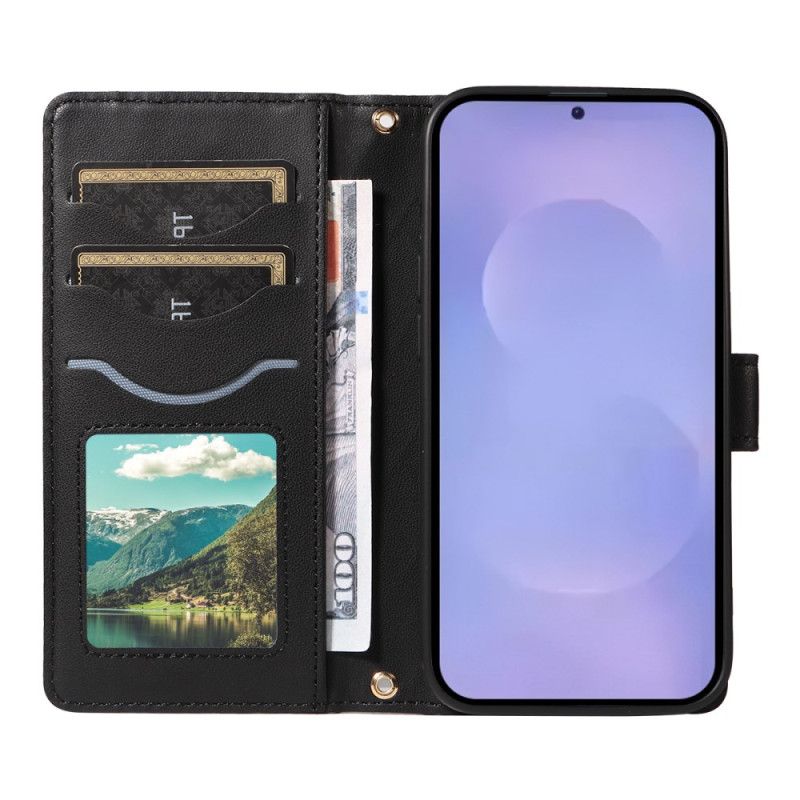 Lederhüllen Für Samsung Galaxy S26 Gesteppt Mit Riemen