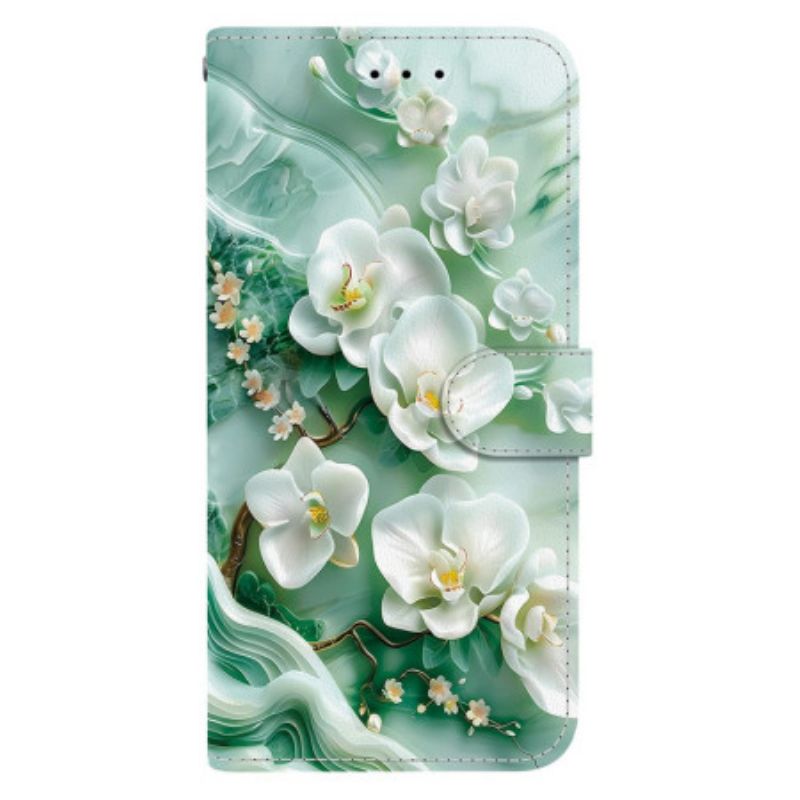 Lederhüllen Für Samsung Galaxy S26 Jade-blumen