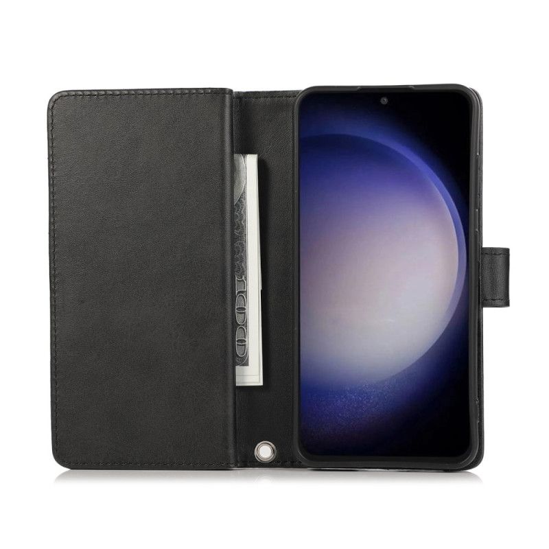 Lederhüllen Für Samsung Galaxy S26 Magnetische Geldbörse Mit Lanyard