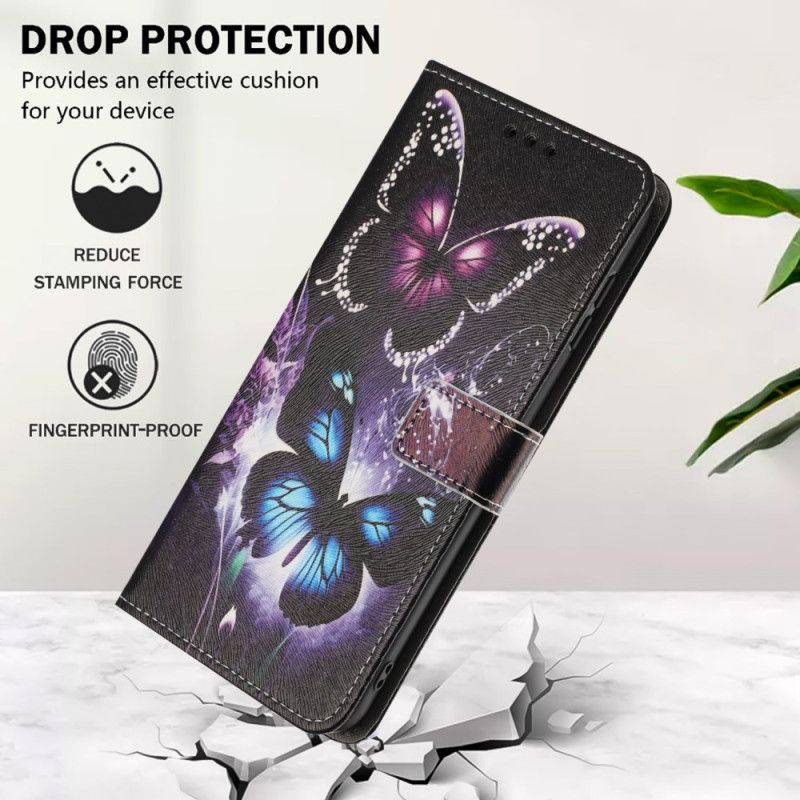 Lederhüllen Für Samsung Galaxy S26 Zwei Schmetterlinge
