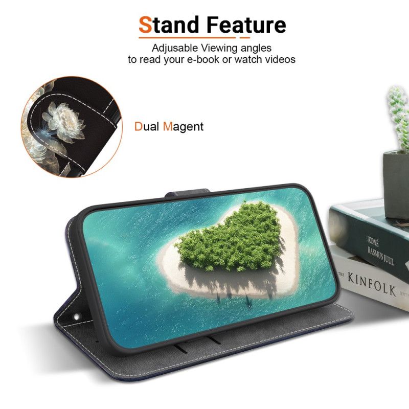 Lederhüllen Samsung Galaxy S26 Handyhülle Kristall-pfingstrose