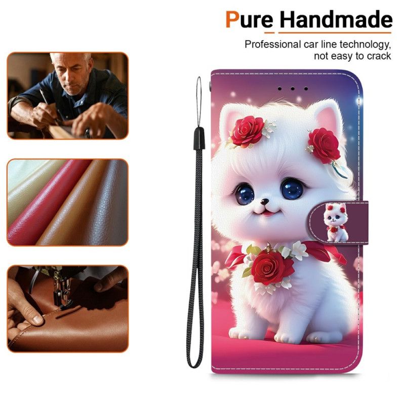 Lederhüllen Samsung Galaxy S26 Katze Und Rosen