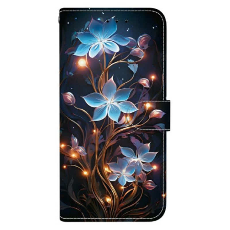 Lederhüllen Samsung Galaxy S26 Kleine Blumenlaternen
