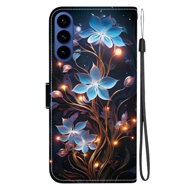 Lederhüllen Samsung Galaxy S26 Kleine Blumenlaternen
