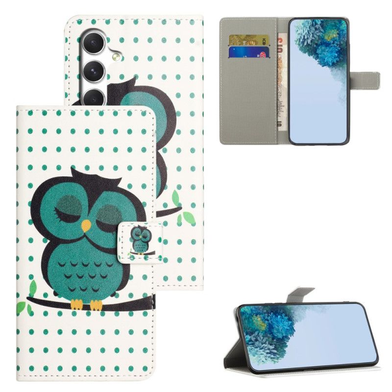 Lederhüllen Samsung Galaxy S26 Schlafende Eule