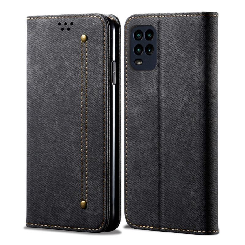 Flip Case Xiaomi Mi 10 Lite Schwarz Jeansstoff