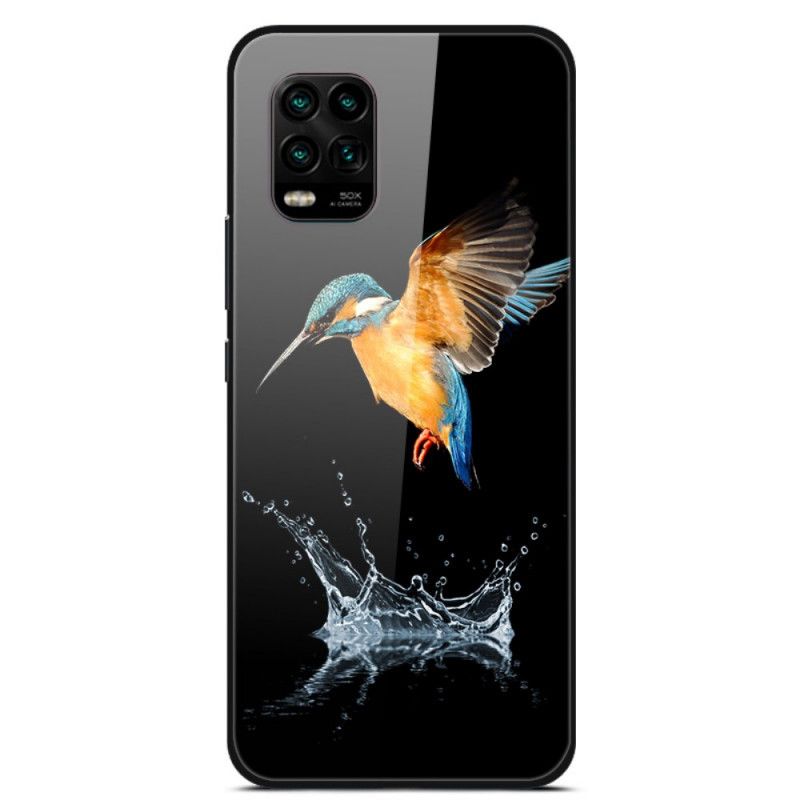 Hülle Für Xiaomi Mi 10 Lite Gehärtetes Glas Mit Vogelkrone