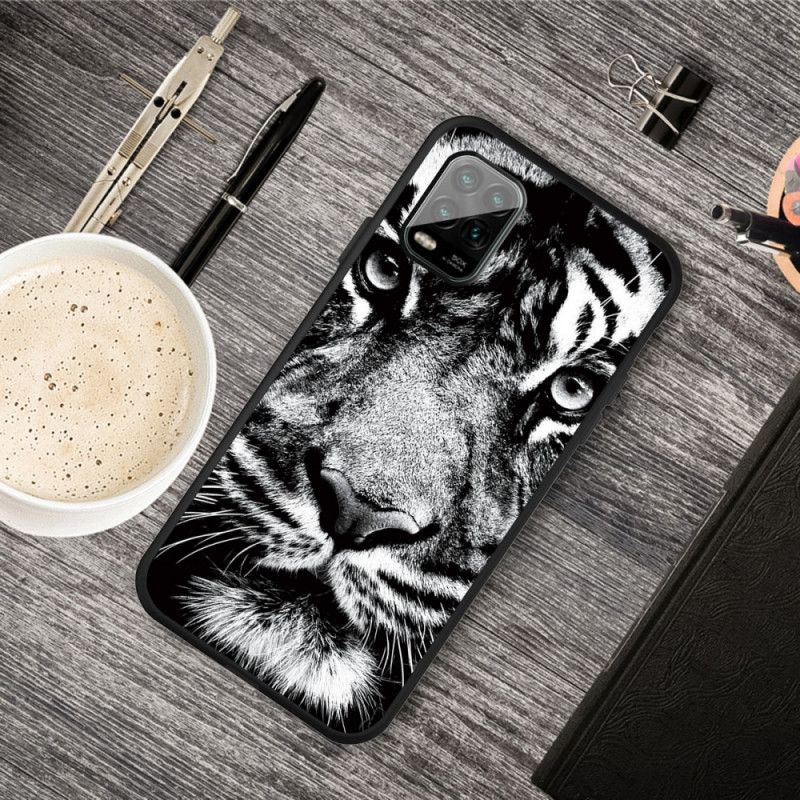 Hülle Für Xiaomi Mi 10 Lite Schwarzweiss-Tiger