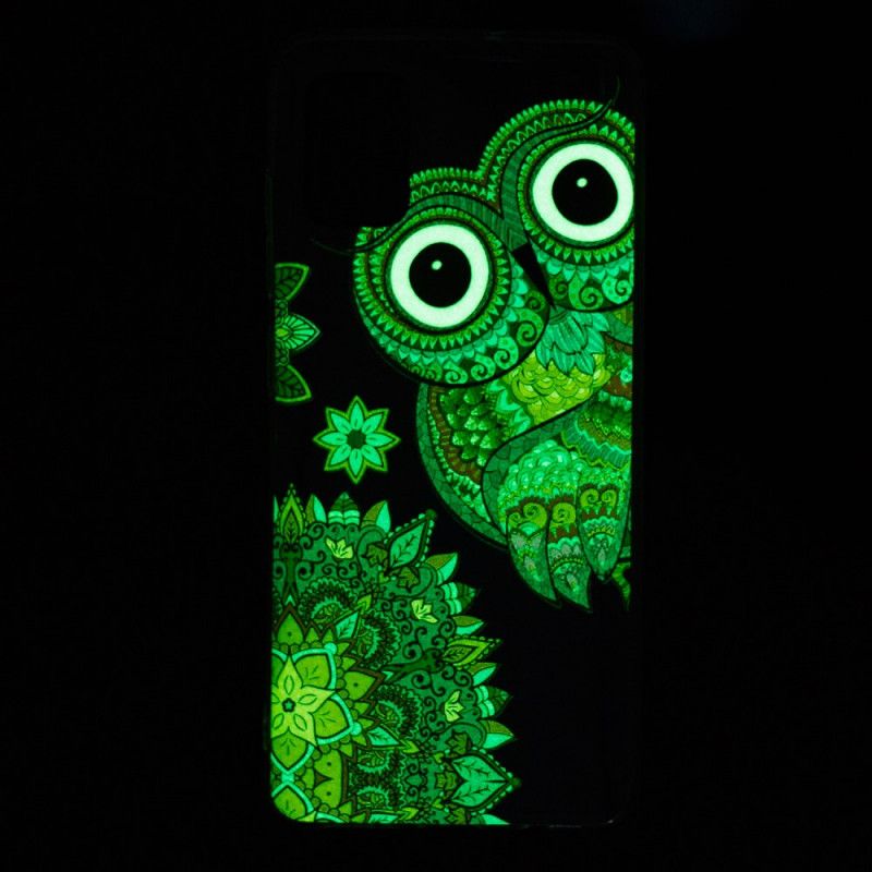 Hülle Xiaomi Mi 10 Lite Fluoreszierende Mandala-Eule