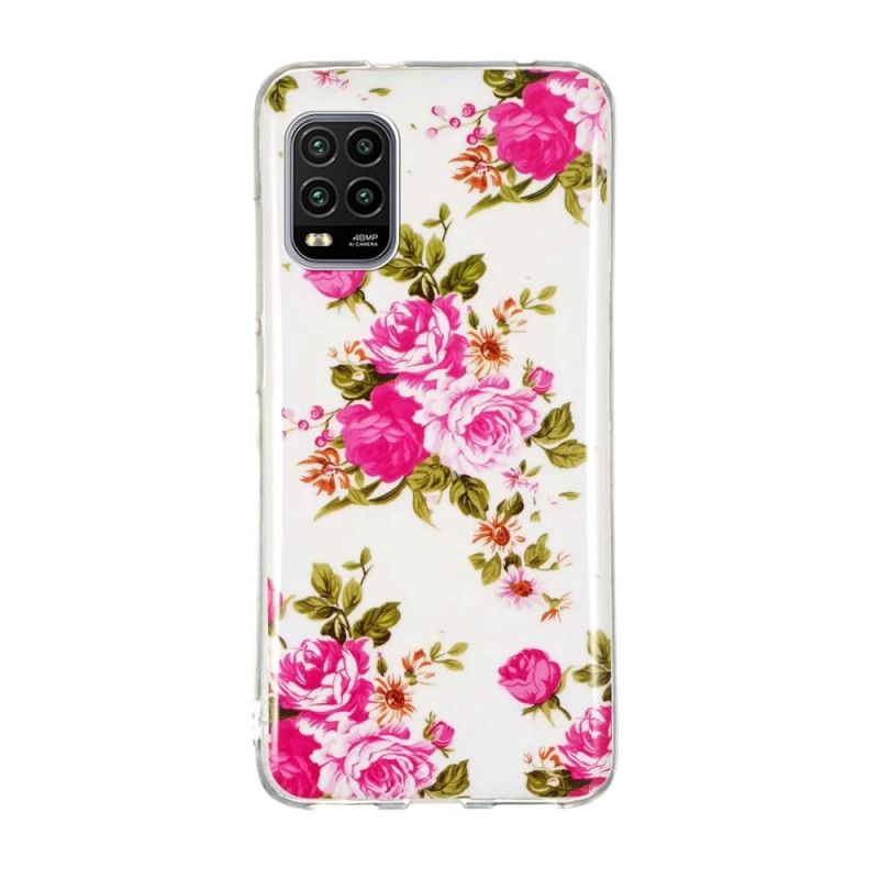Hülle Xiaomi Mi 10 Lite Handyhülle Fluoreszierende Freiheitsblumen