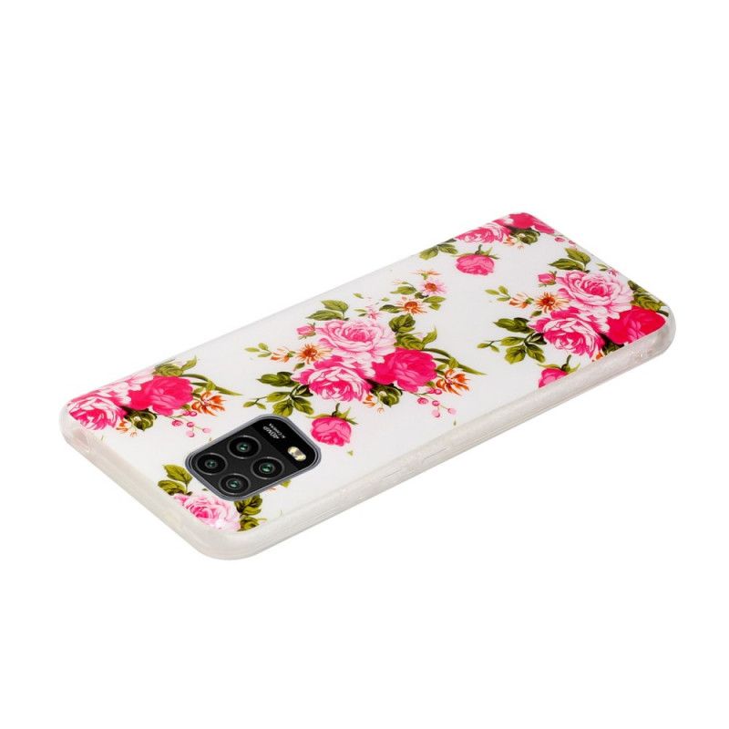 Hülle Xiaomi Mi 10 Lite Handyhülle Fluoreszierende Freiheitsblumen