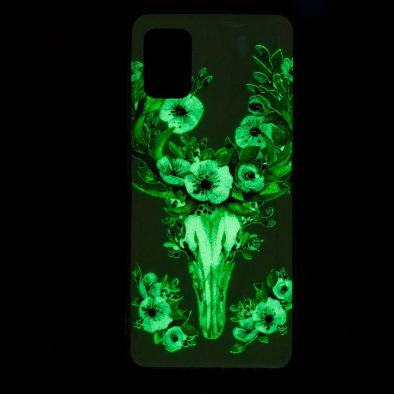 Hülle Xiaomi Mi 10 Lite Handyhülle Fluoreszierender Blühender Elch