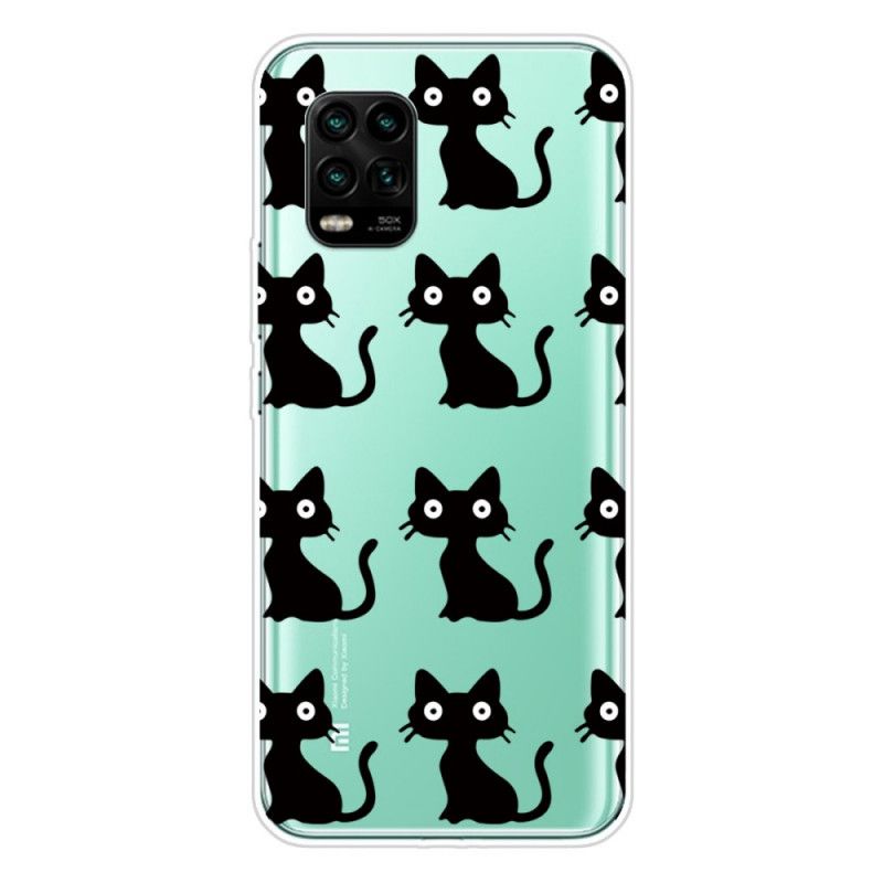 Hülle Xiaomi Mi 10 Lite Mehrere Schwarze Katzen