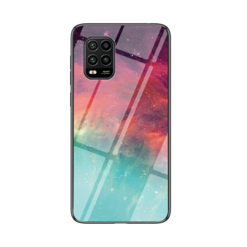 Hülle Xiaomi Mi 10 Lite Schwarz Handyhülle Premum-Farben Aus Gehärtetem Glas