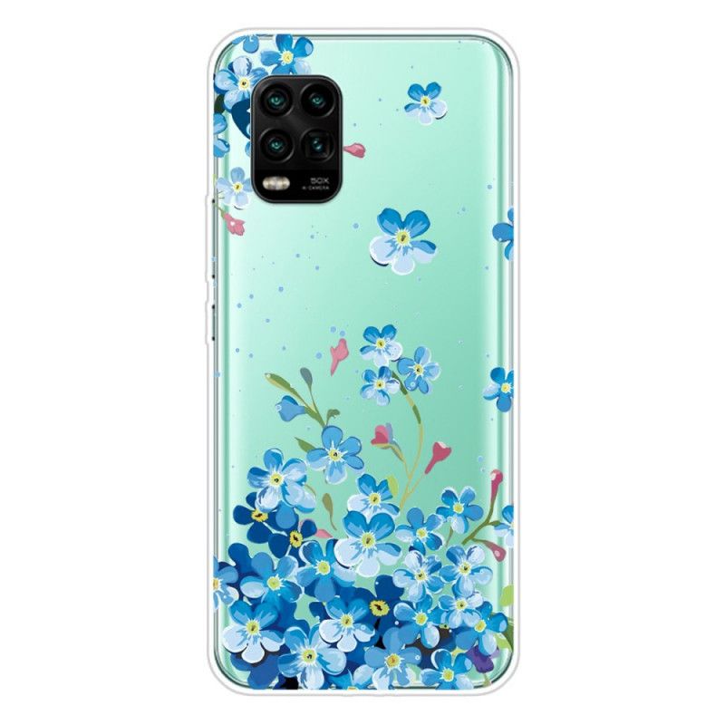 Hülle Xiaomi Mi 10 Lite Strauß Blauer Blumen