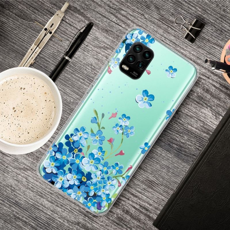 Hülle Xiaomi Mi 10 Lite Strauß Blauer Blumen