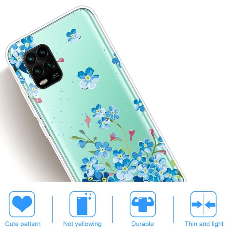 Hülle Xiaomi Mi 10 Lite Strauß Blauer Blumen