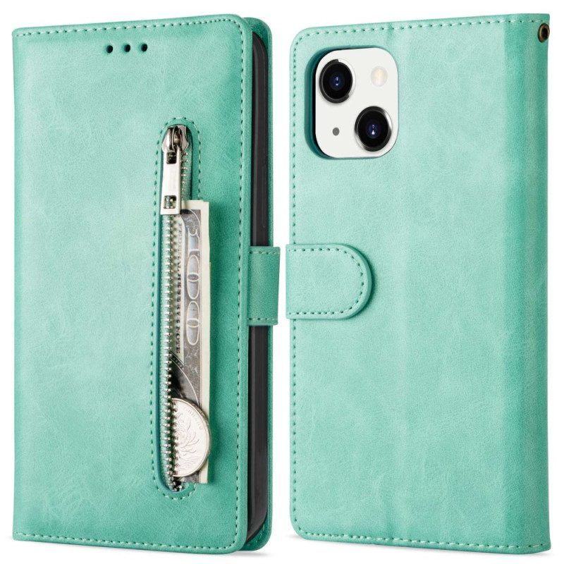Flip Case Für iPhone 14 Plus Geldbörse Mit Umhängeband