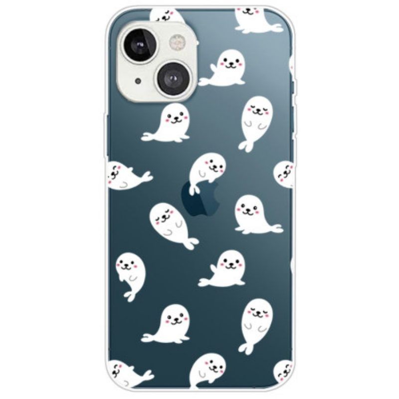 Handyhülle Für iPhone 14 Plus Nahtloser Seelöwen-spaß