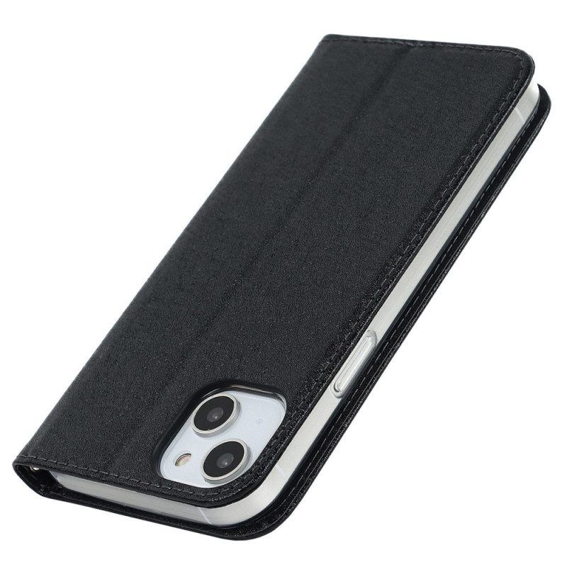 Schutzhülle Für iPhone 14 Plus Flip Case Weicher Lederstil Mit Riemen