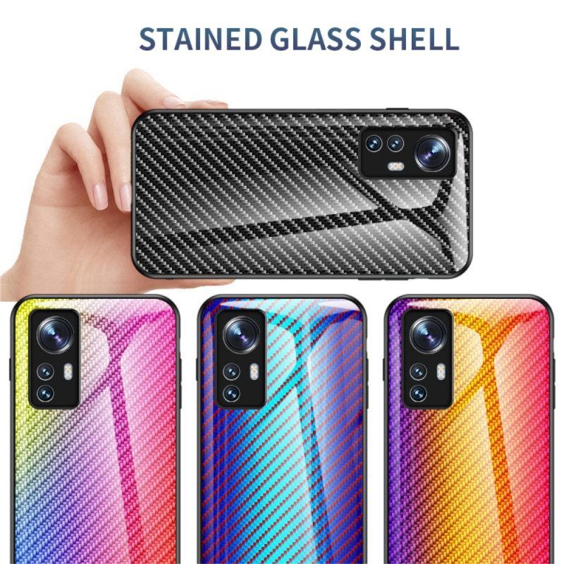 Hülle Für Xiaomi 12 / 12X Gehärtetes Kohlefaserglas