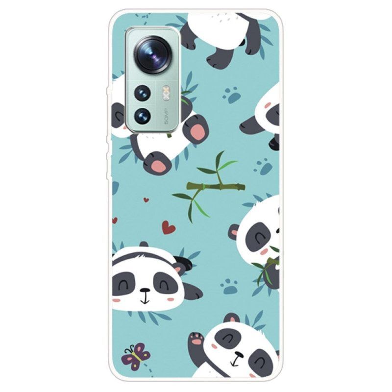 Hülle Für Xiaomi 12 / 12X Panda-haufen Aus Silikon