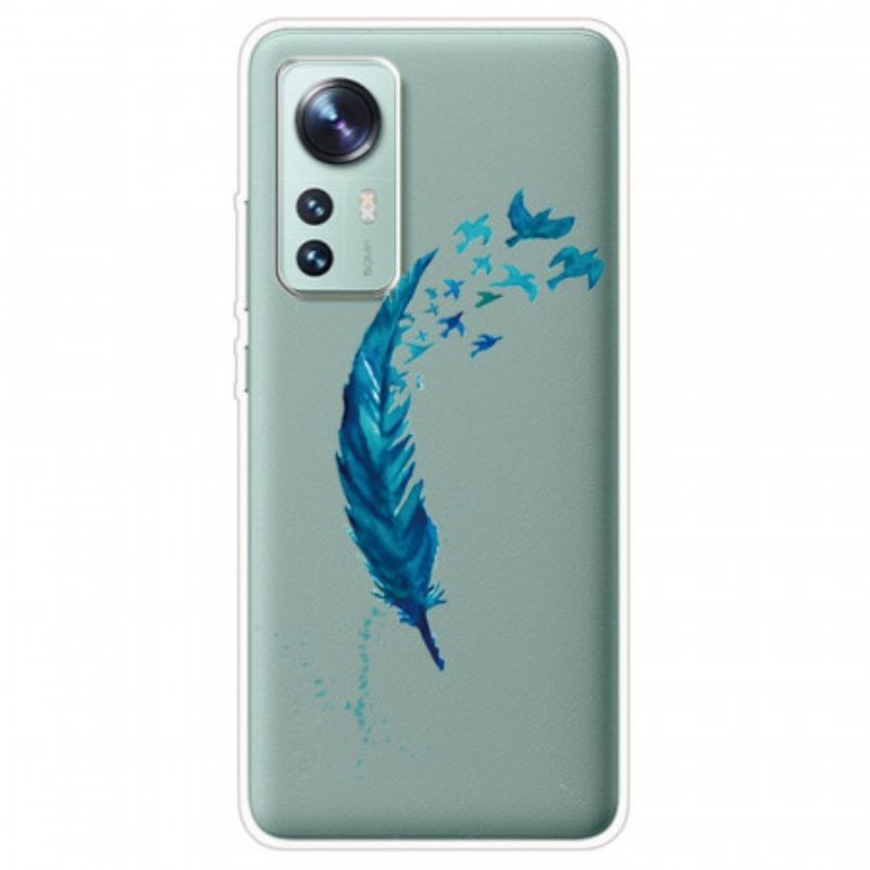 Hülle Für Xiaomi 12 / 12X Wunderschöne Blaue Feder