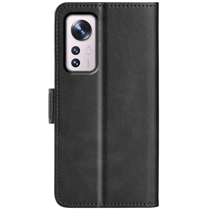 Lederhüllen Für Xiaomi 12 / 12X Doppelter Verschluss