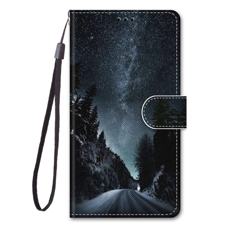 Lederhüllen Für Xiaomi 12 / 12X Mit Kordel Strappy Sky