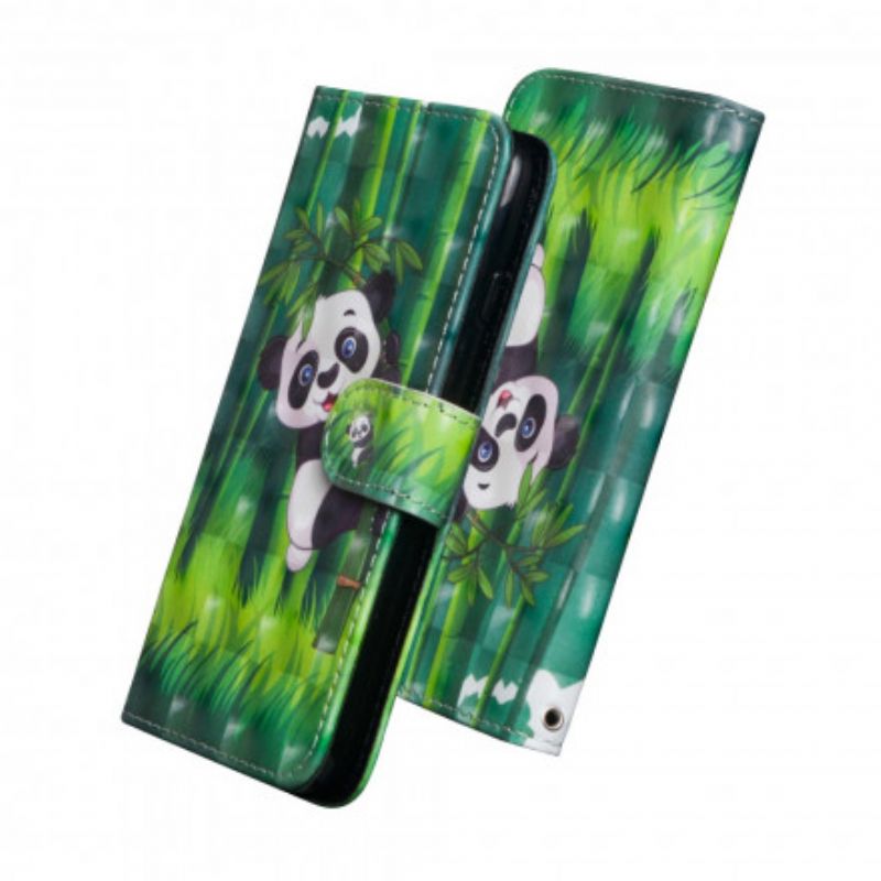 Lederhüllen Moto G 5g Plus Handyhülle Panda Und Bambus