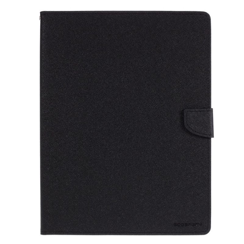 Lederhüllen Für iPad Pro 12.9" (2018) (2020) Schwarz Mit Quecksilber-Gänsehaut Genarbtes Leder