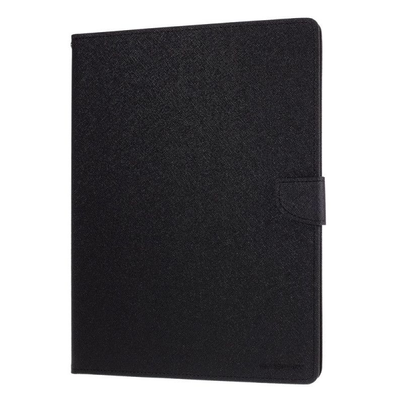 Lederhüllen Für iPad Pro 12.9" (2018) (2020) Schwarz Mit Quecksilber-Gänsehaut Genarbtes Leder