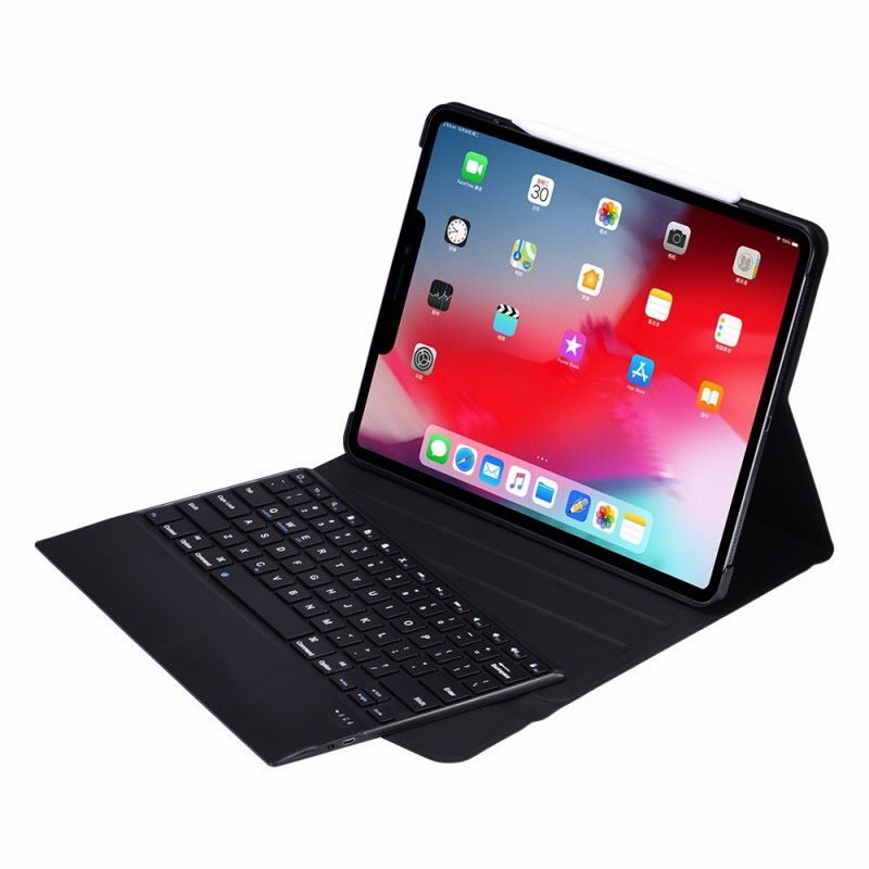 Lederhüllen iPad Pro 12.9" (2018) (2020) Bluetooth-Tastatur