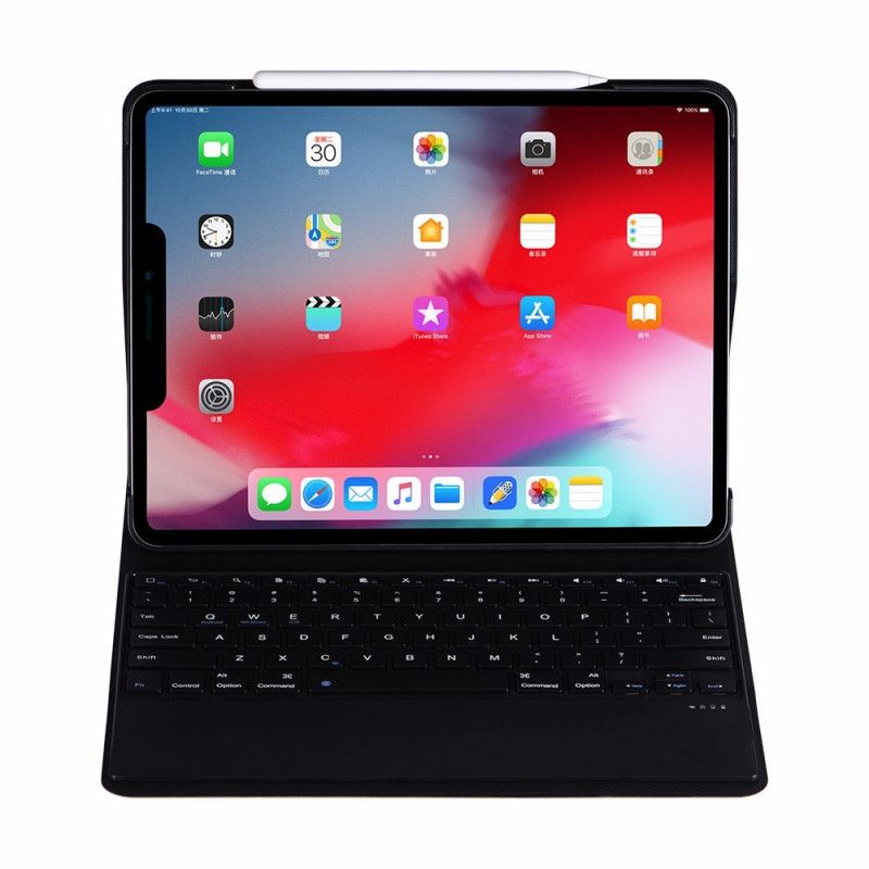 Lederhüllen iPad Pro 12.9" (2018) (2020) Bluetooth-Tastatur