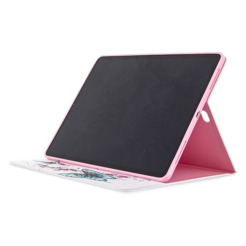 Lederhüllen iPad Pro 12.9" (2018) (2020) Pink Schmetterlingsdruckmuster