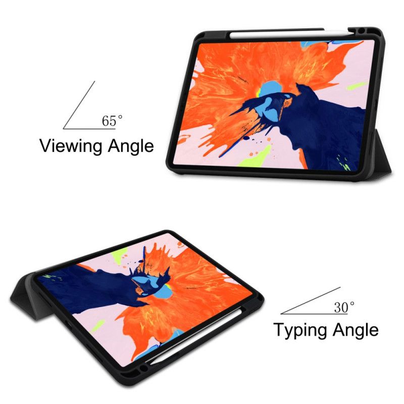 Smart Case iPad Pro 12.9" (2018) (2020) Schwarz Dreifach Gefaltet