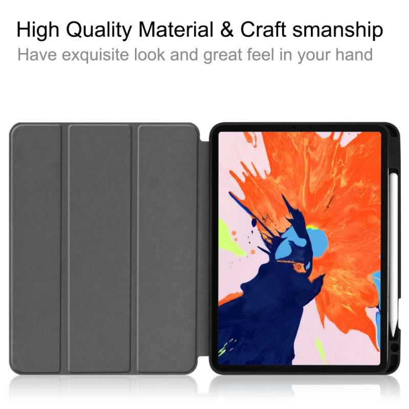 Smart Case iPad Pro 12.9" (2018) (2020) Schwarz Dreifach Gefaltet