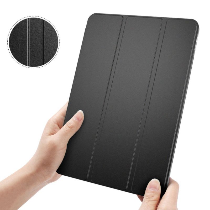 Smart Case iPad Pro 12.9" (2018) (2020) Schwarz Kunstleder Und Transparent