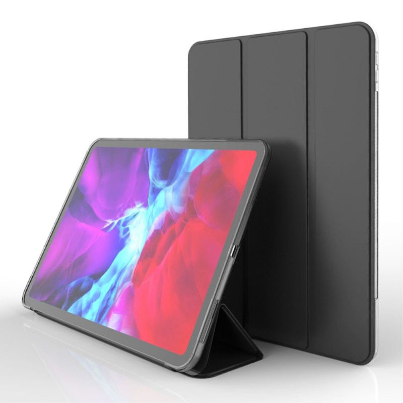 Smart Case iPad Pro 12.9" (2018) (2020) Schwarz Kunstleder Und Transparent