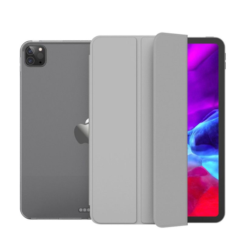 Smart Case iPad Pro 12.9" (2018) (2020) Schwarz Kunstleder Und Transparent