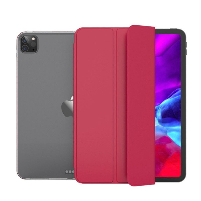 Smart Case iPad Pro 12.9" (2018) (2020) Schwarz Kunstleder Und Transparent