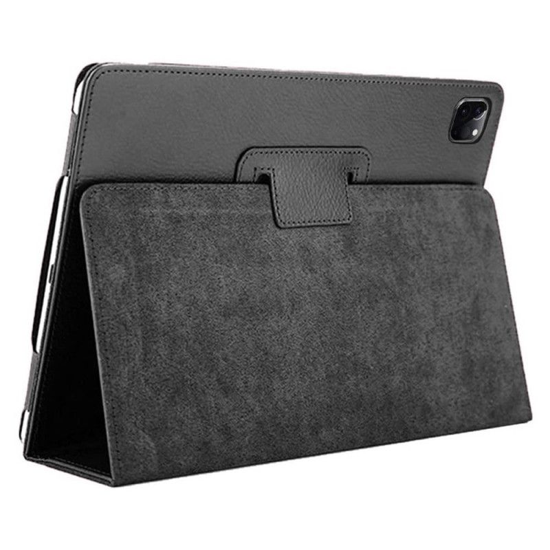 Smart Case iPad Pro 12.9" (2018) (2020) Schwarz Litschi-Oberfläche